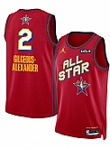 Men's 2025 All-Star #2 Shai Gilgeous-Alexander Red Stitched Jersey Dzhi,baseball caps,new era cap wholesale,wholesale hats